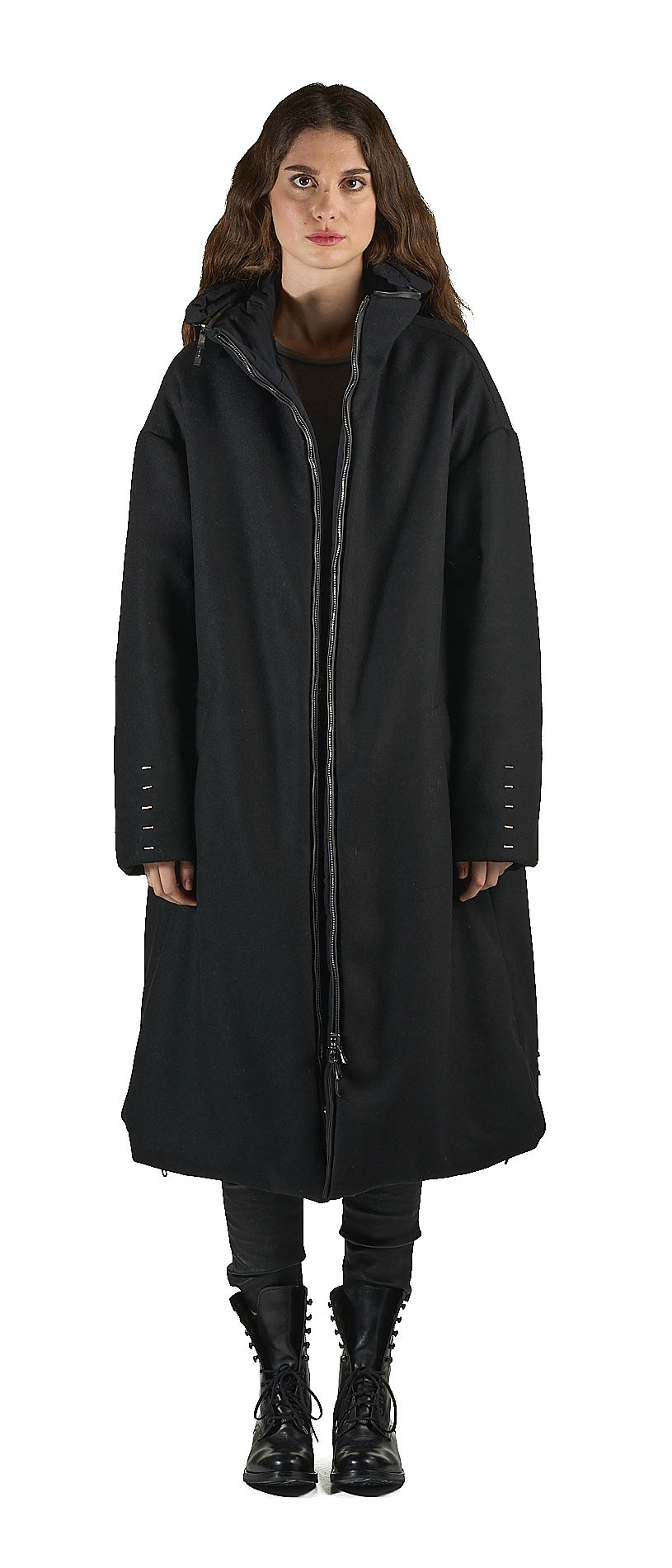 DANIELE BASTA LEATHER AND SILVER JACKET